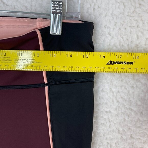 Athleta‎ Velocity Stash Pocket Crop Leggings Womens Colorblock Stretch Size M - Picture 5 of 16